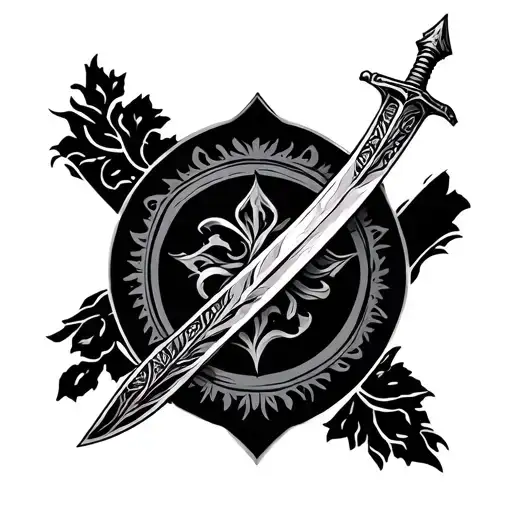 Sword Tattoo For Forearm