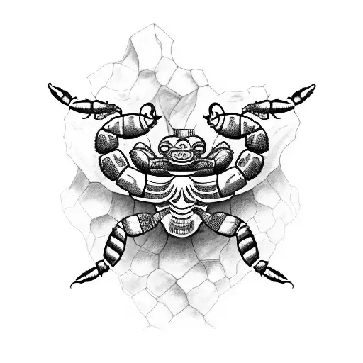 Incorporate A Scorpion Motif Into A Tattoo Representing Tulum's Iconic Mayan Ruins