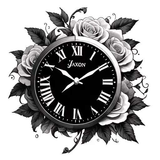Jaxon Ornamental Waves Roses Clock Face