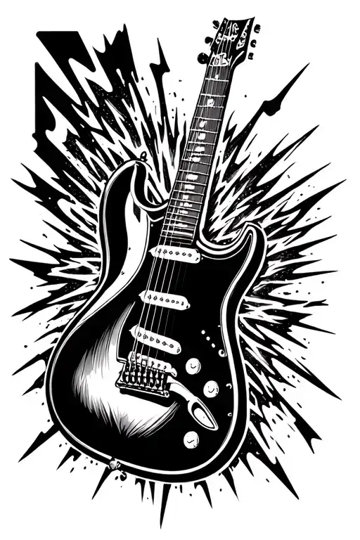 Electric Guitar Flash Line