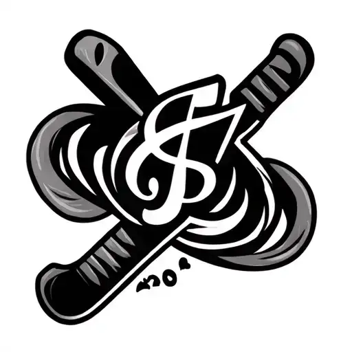 Music Note And Hockey Stick