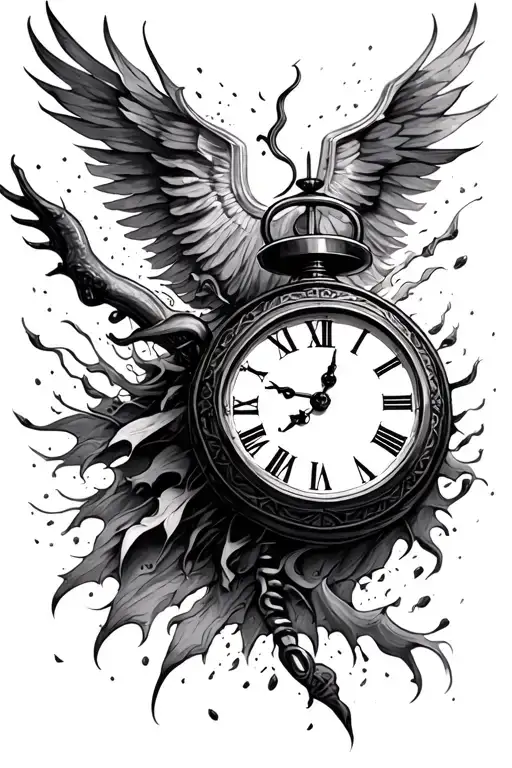 Clock And Time Running Away