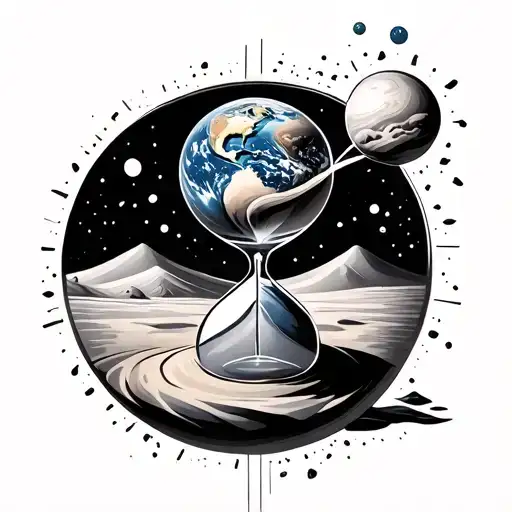 Hour Glass With Planet Earth Instead Of Sand