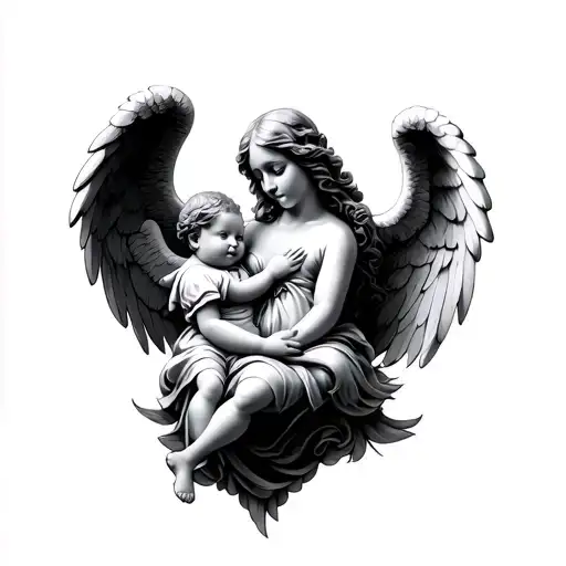 Angel With Baby Angel