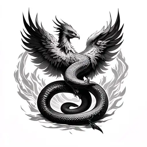 Phoenix & Serpent Wrapped