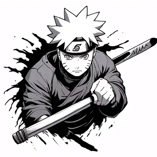 Naruto In The Sumi-style Style