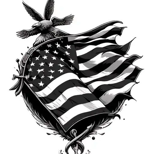 American Flag Nautical Theme Arm Sleeve