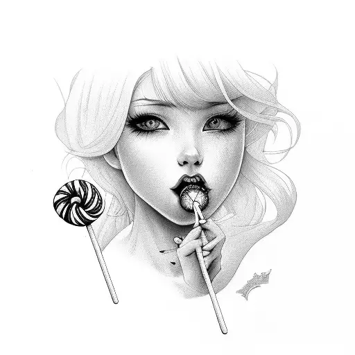 Pretty Women With Lollipop