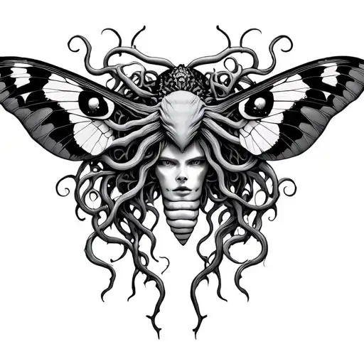 Medusa Head As A Moth