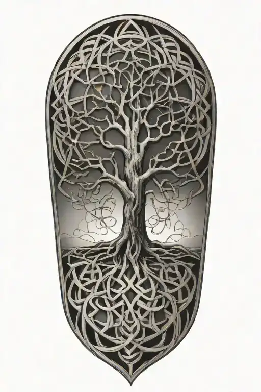 Sacred Geometry Knotwork Tree