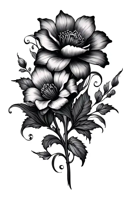 Flower Tendrils Faded