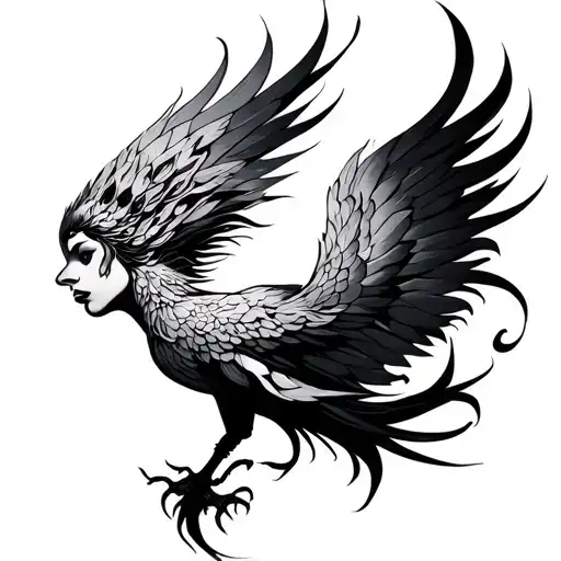 Woman In The Form Of A Phoenix