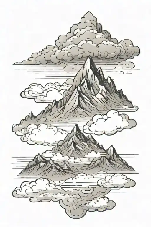 Cloudy Mountain Background
