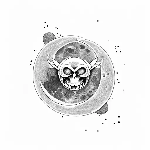 Moon With Devil Face