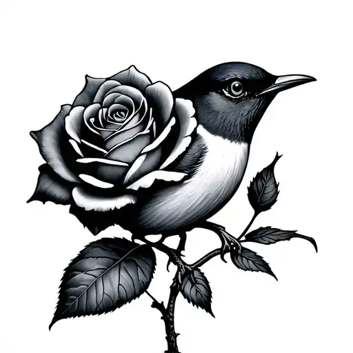 Nightingale With A Rose
