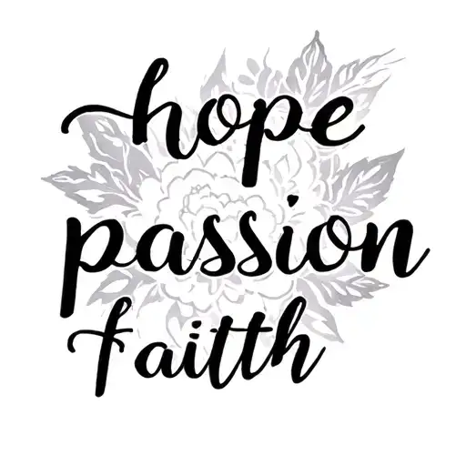 Hope Passion Faith Written
