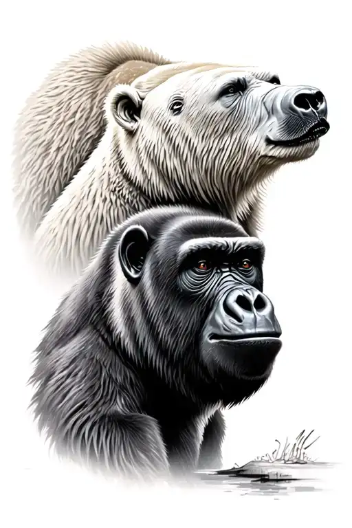 Gorilla And Polar Bear