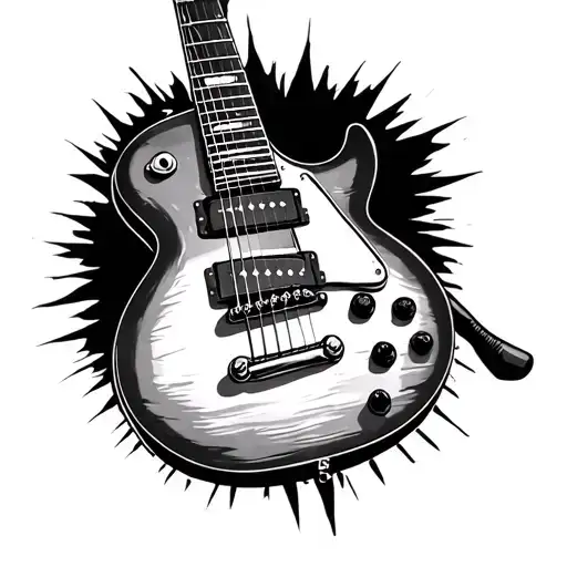 Guitar With The Name Pop Hans On It