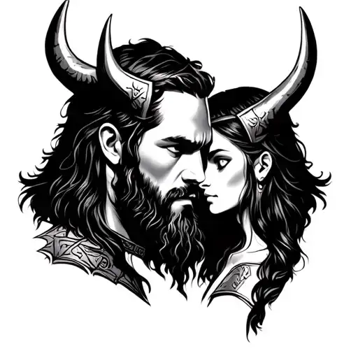 Father And Daughter Viking Theme