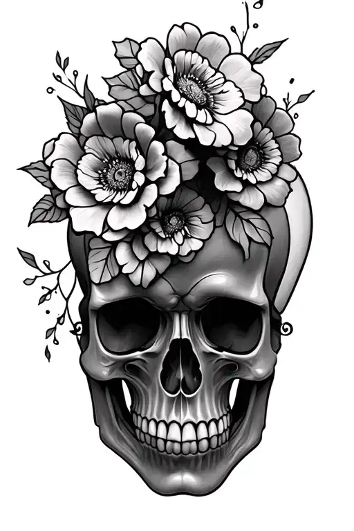 Flower Skull For My Wife And Children