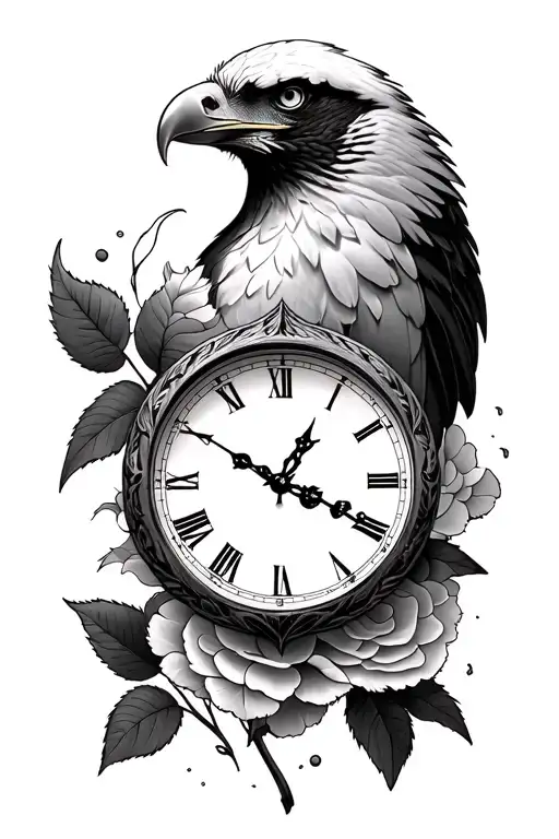 Sandless Rose Eagle Clock