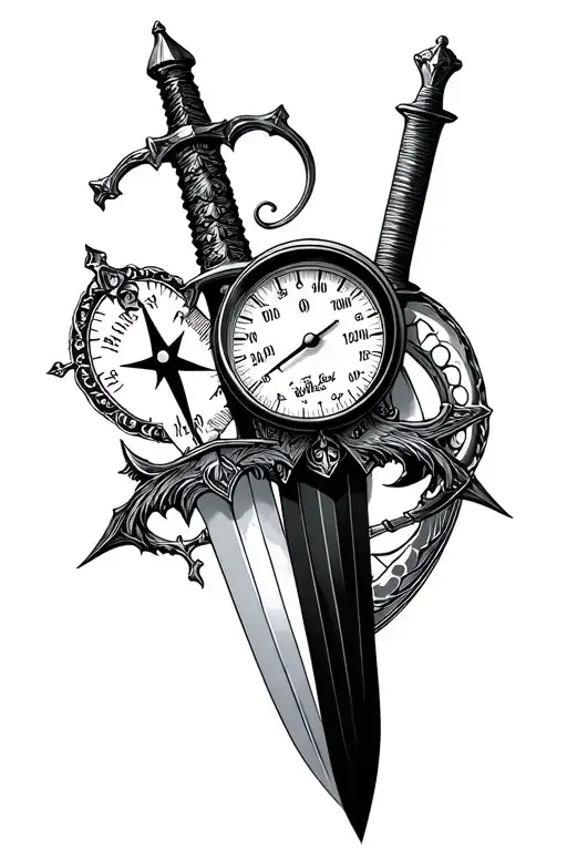 Compasses Sword Family Tachometer