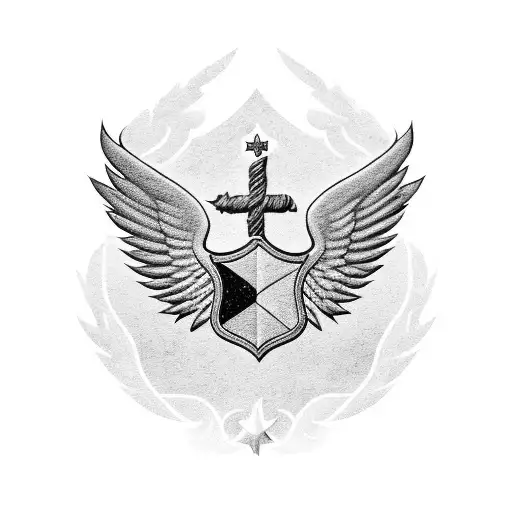 United States Air Force Logo Transforming In Angel Wings