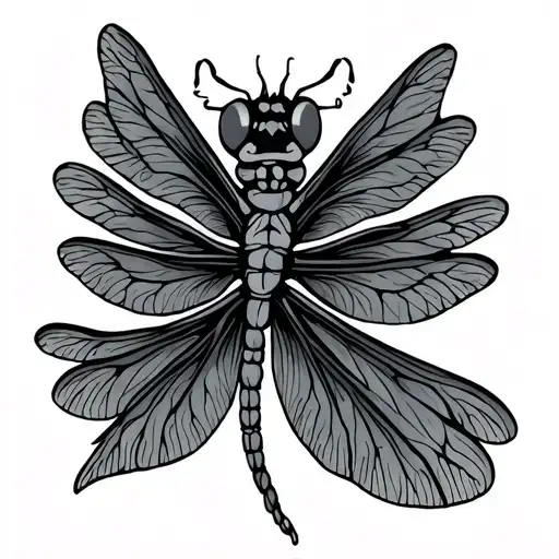 Dragonfly With Thin Wings