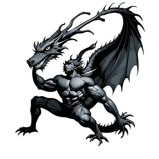 Calisthenics Exercise With A Dragon