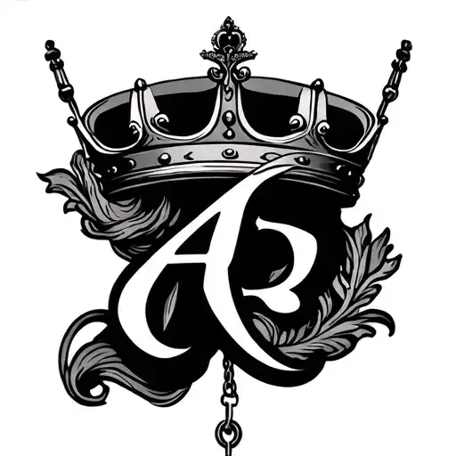 Ar Latter With Crown Hanging