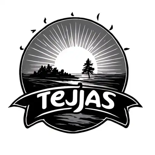 Tejas Name With Sun Rising