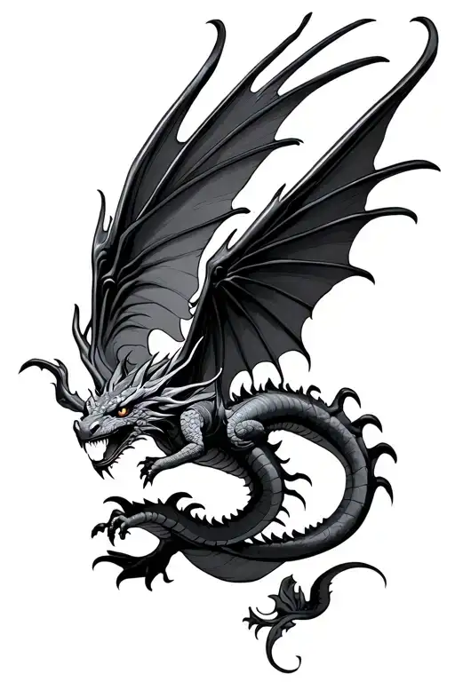 Small Flying Dragon Flying