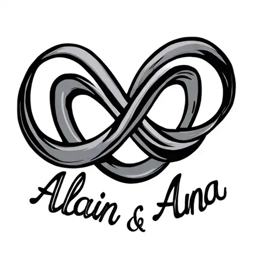 Infinity Symbol And First Name Alain And Ana