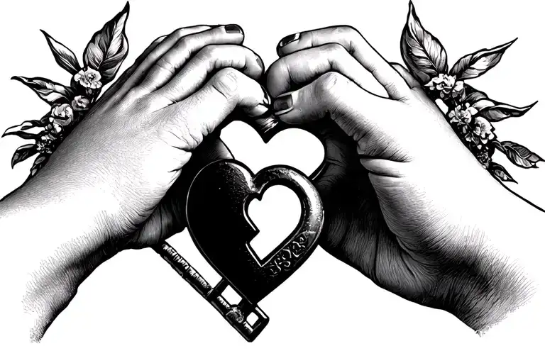 Different Sized 2 Babies Feet Making A Heart Shaped Lock