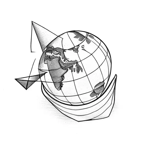 Open Book Releasing Globe With Paper Airplane Circling