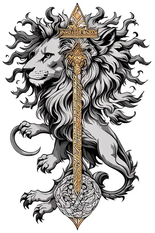 Leo & Virgo Symbol Incorporated Within The Design