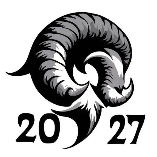 Aries Symbol Merging With Number 27