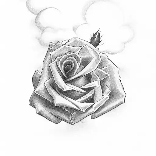 Christian Cross Roses Clouds And A Bible Verse