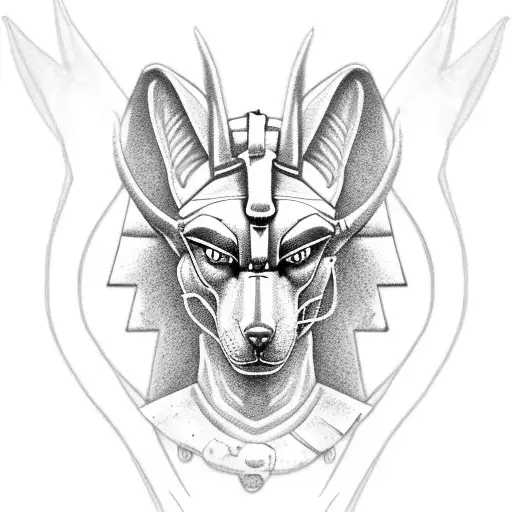 Anubis Full Figure Egyptian Dark