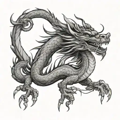 Music And Asian Dragon