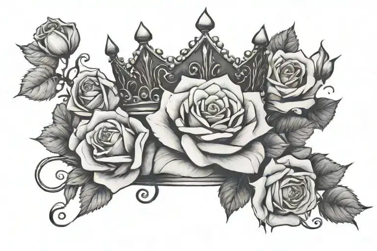 Crown Of Roses With A Name In The Middle