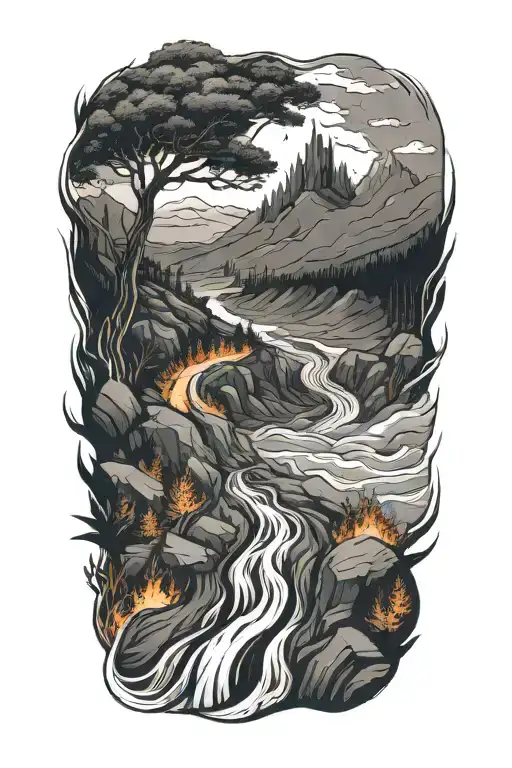 A Running Trail Made Of Fire And Ice