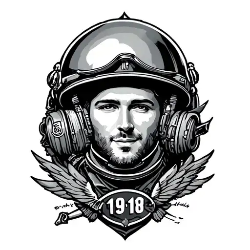 Chest Tatto For Pilots With A Date