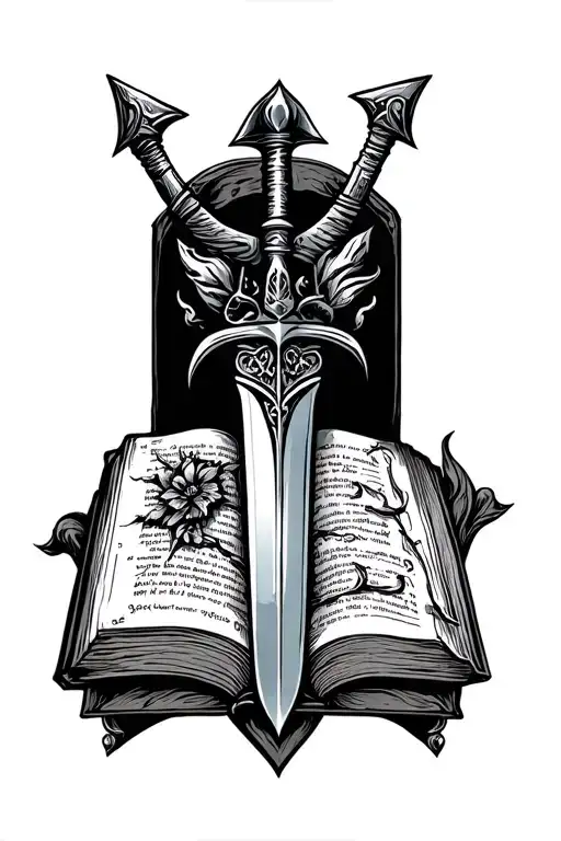 Dagger Through A Bible Religion Is Poison