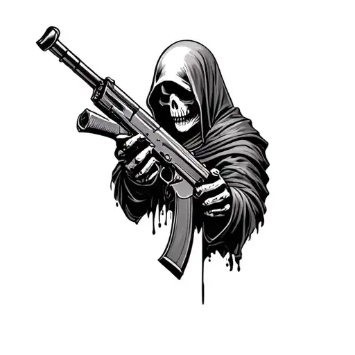 Grim Reaper With Ak47