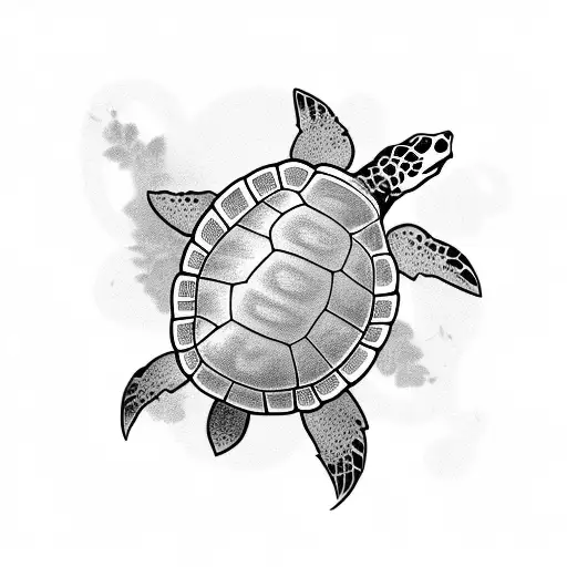 Turtle With Lavender And Habiscus