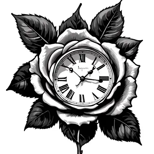 Rose And A Clock
