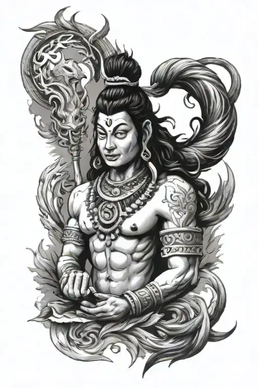 Lord Shiva Nature Nepal Flag Wolf