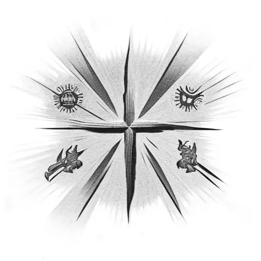 Philippines Sun Shining On Three Crosses