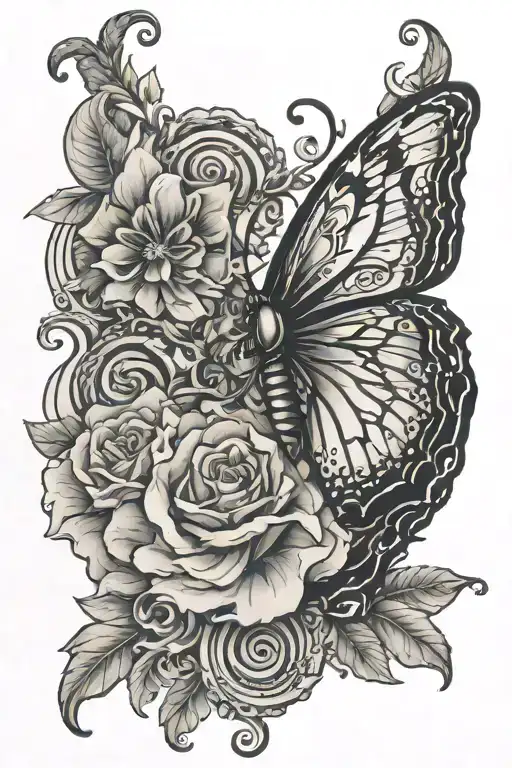 Medusa Flower Butterfly Snake Semicolon Butterfly